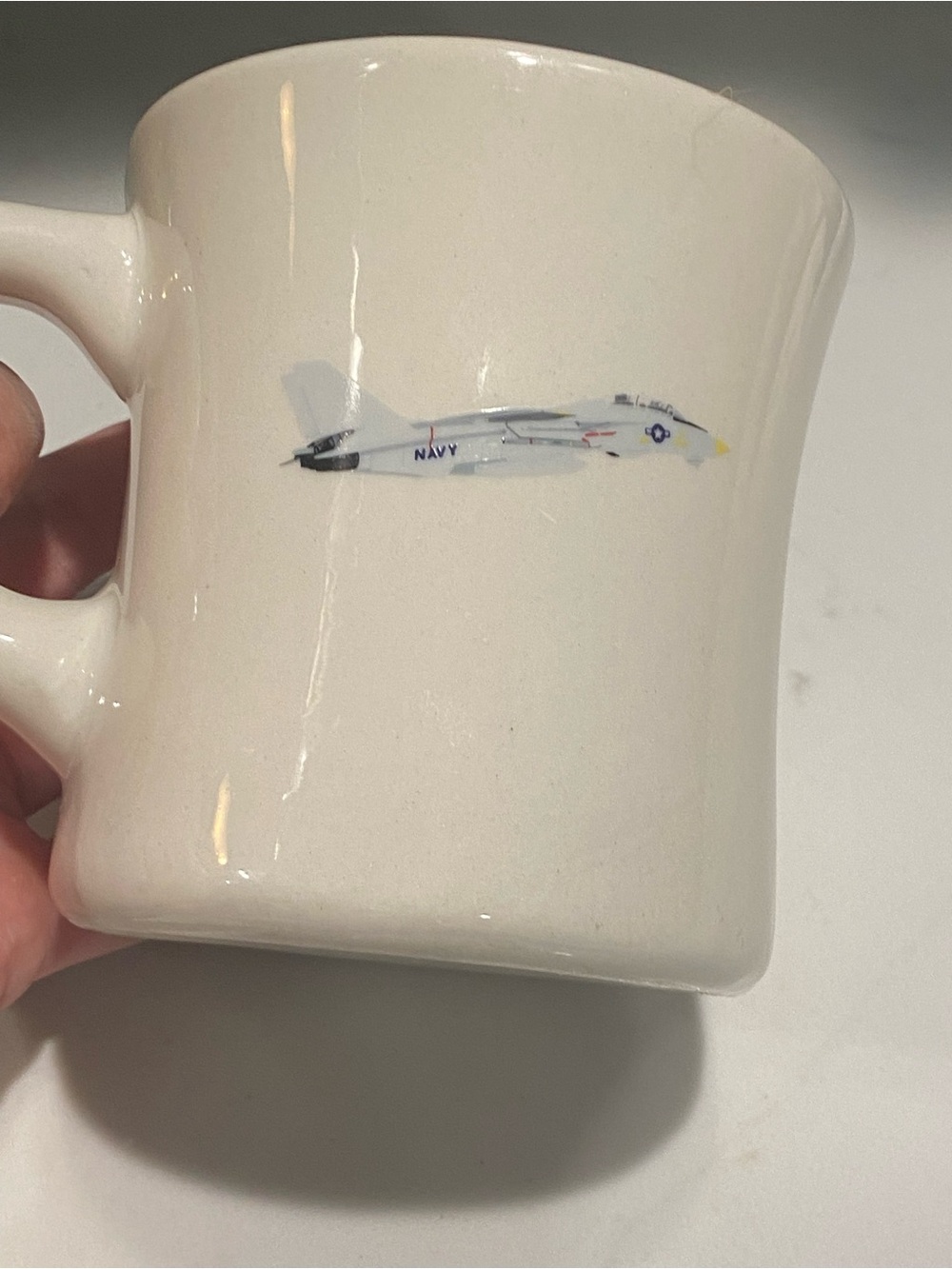Vintage Mil-Art China Co US Navy F-14 Tomcat Coffee Mug